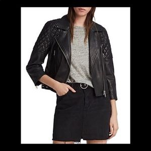 never worn AllSaints Beattie Leather Biker Jacket